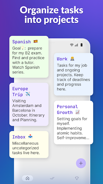 Kanban columns for projects